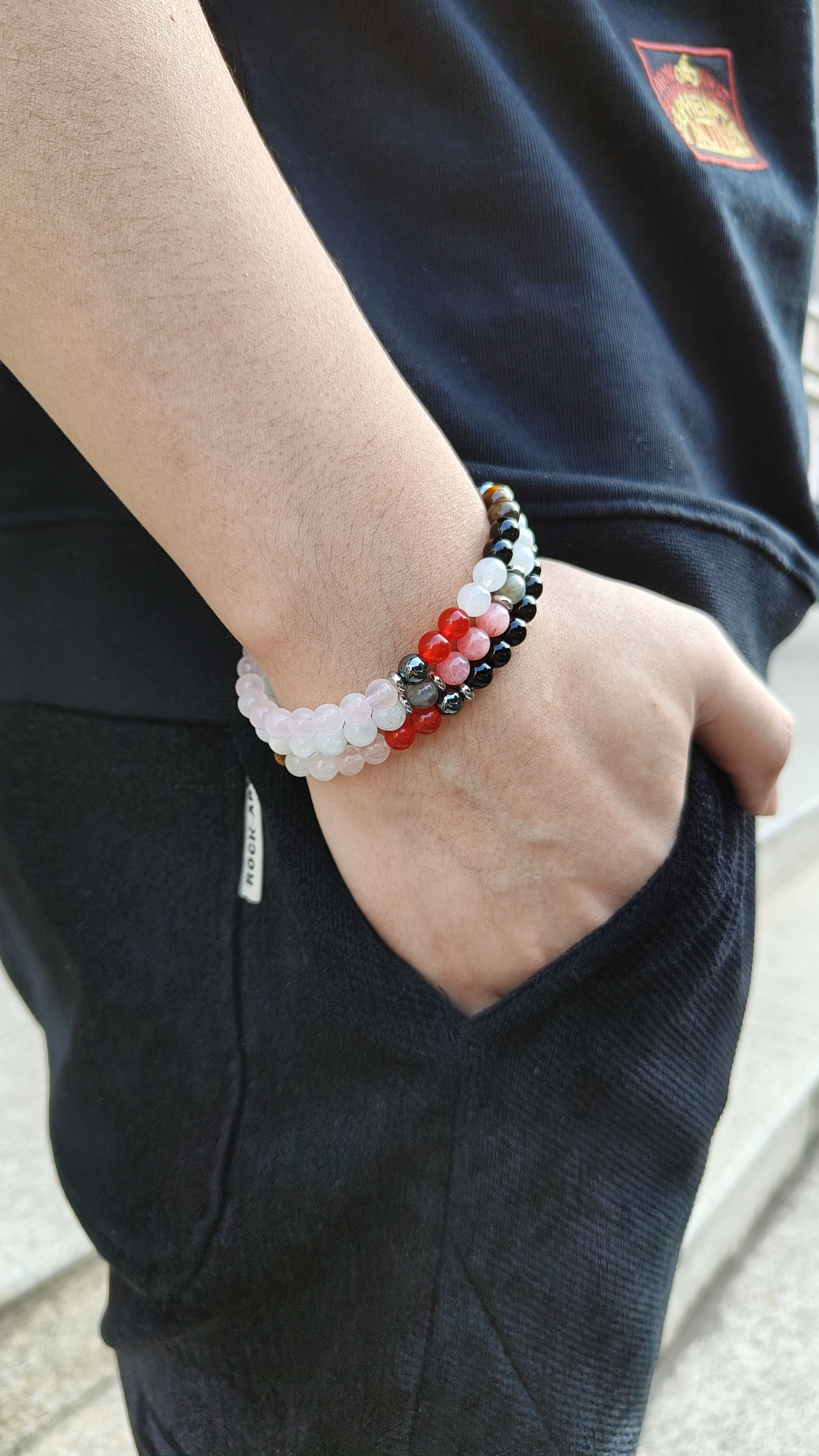 Beach Tropical Simple Style Color Block Natural Stone Beaded Women's Bracelets display picture 5