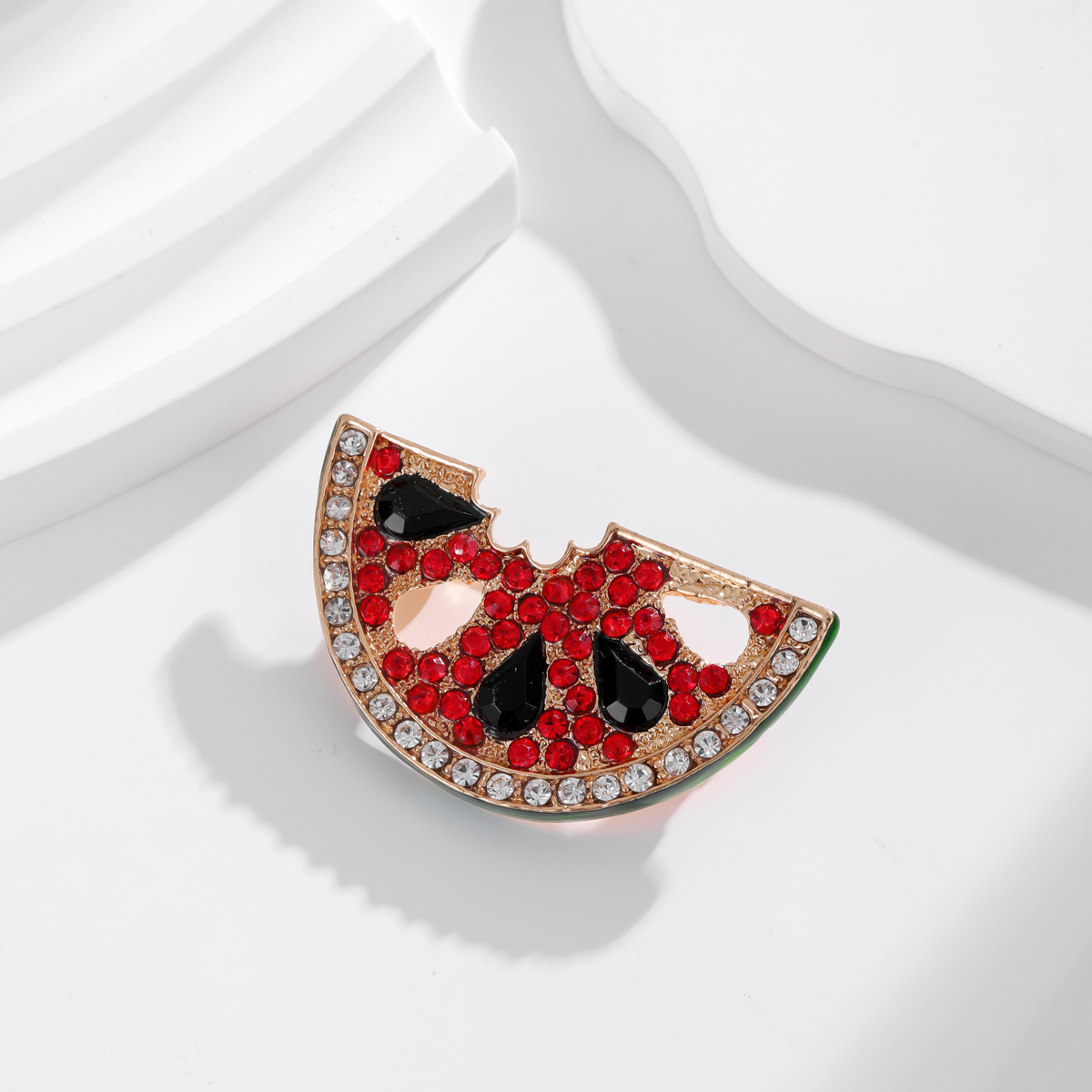 Simple Style Classic Style Animal Leaf Watermelon Alloy Inlay Artificial Rhinestones Women's Brooches display picture 19