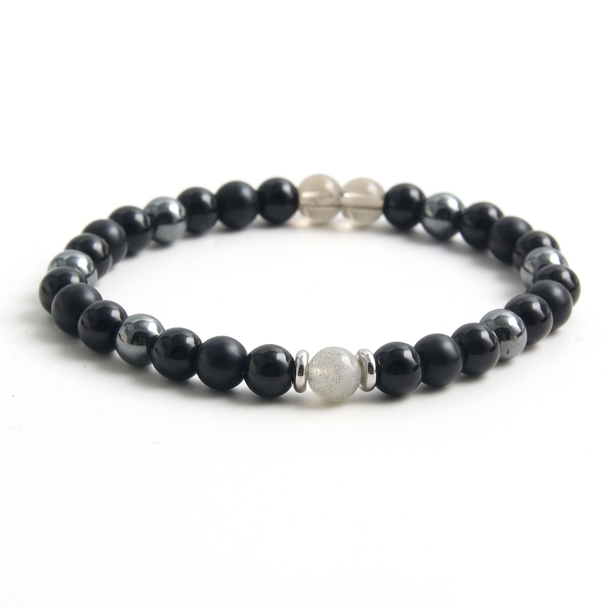 Simple Style Commute Round 304 Stainless Steel Natural Stone Tiger Eye Beaded Handmade Men's Bracelets display picture 1