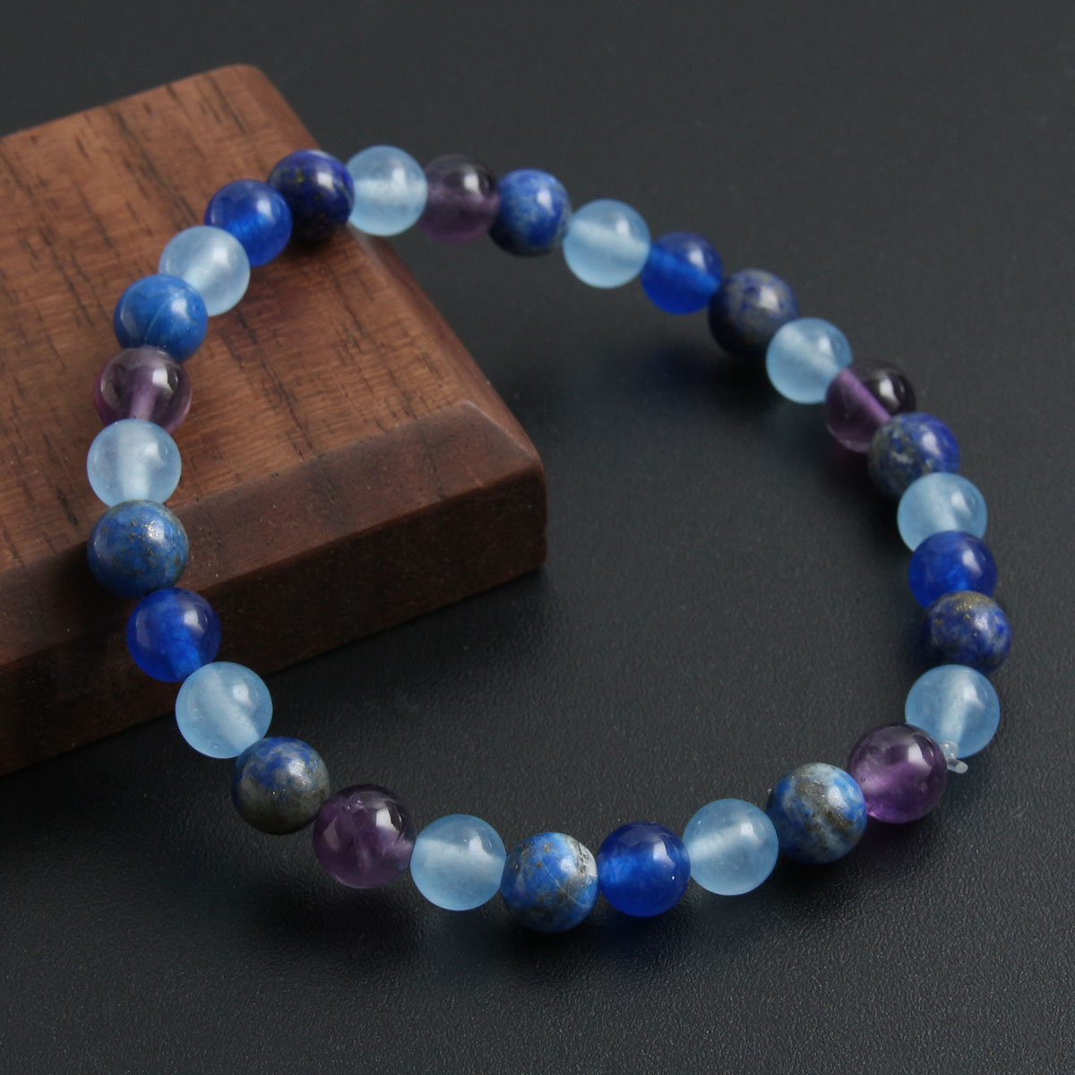Natural Stone Simple Style Commute Beaded Handmade Round Bracelets display picture 3