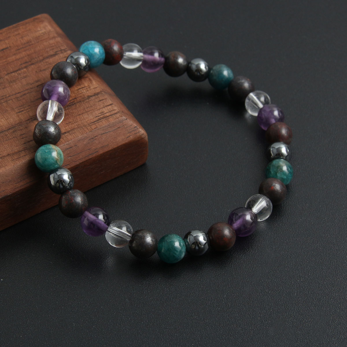 Natural Stone Modern Style Commute Beaded Handmade Round Bracelets display picture 6