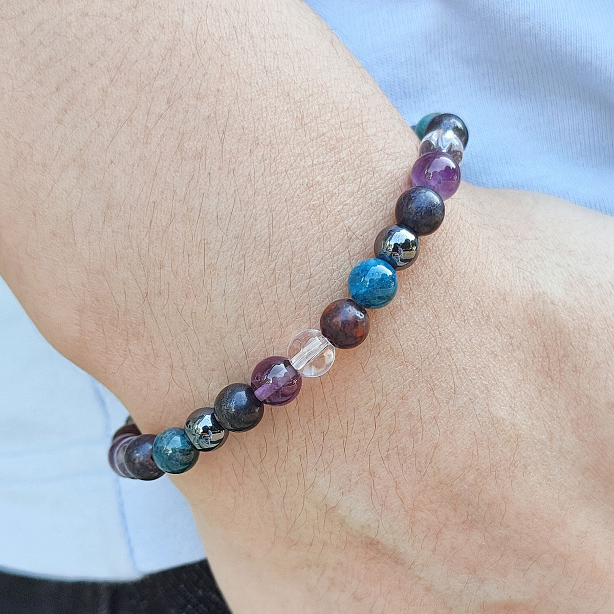 Natural Stone Modern Style Commute Beaded Handmade Round Bracelets display picture 5