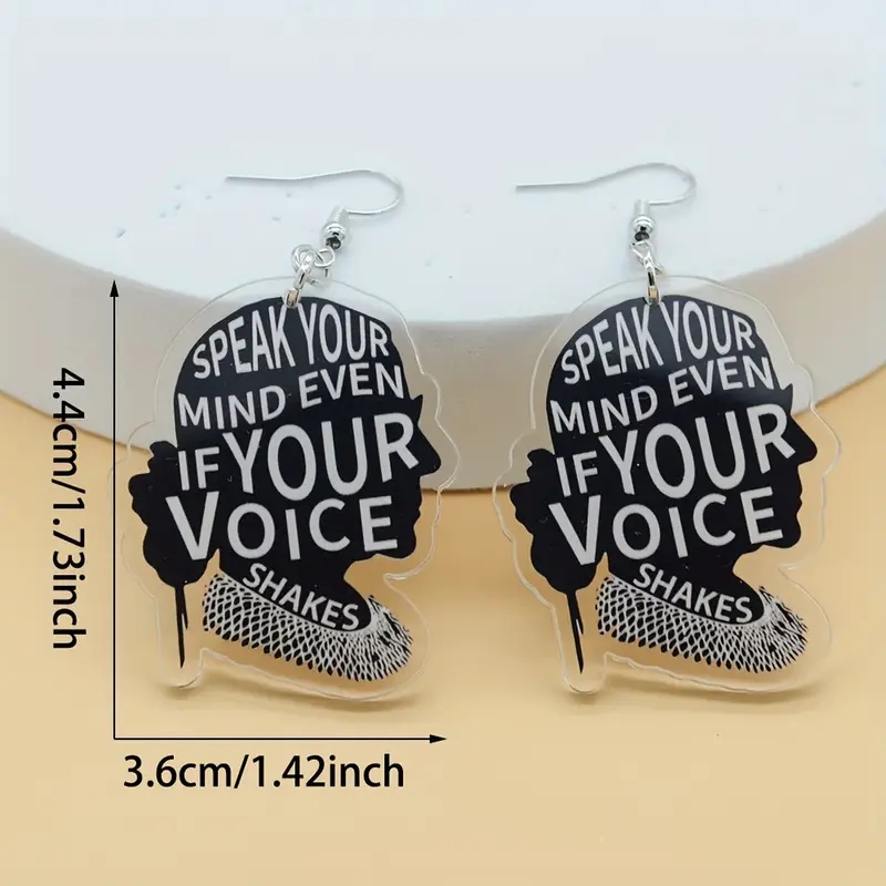 Hip-Hop Retro Color Block Arylic Drop Earrings display picture 3