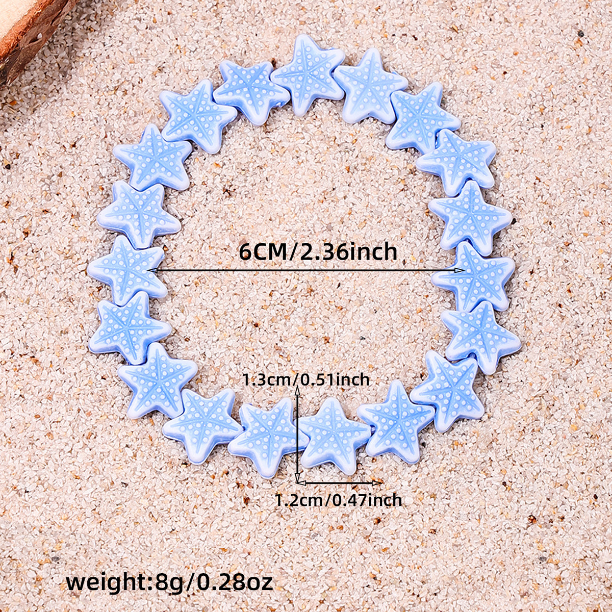 Cute Beach Sweet Starfish Synthetic Resin Beaded Women's Bracelets display picture 5