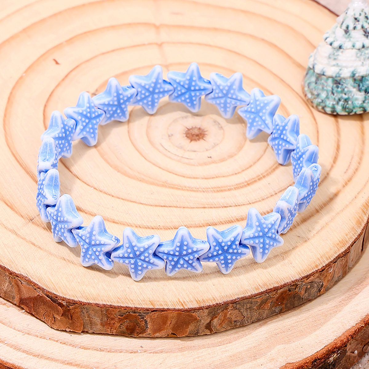 Cute Beach Sweet Starfish Synthetic Resin Beaded Women's Bracelets display picture 2