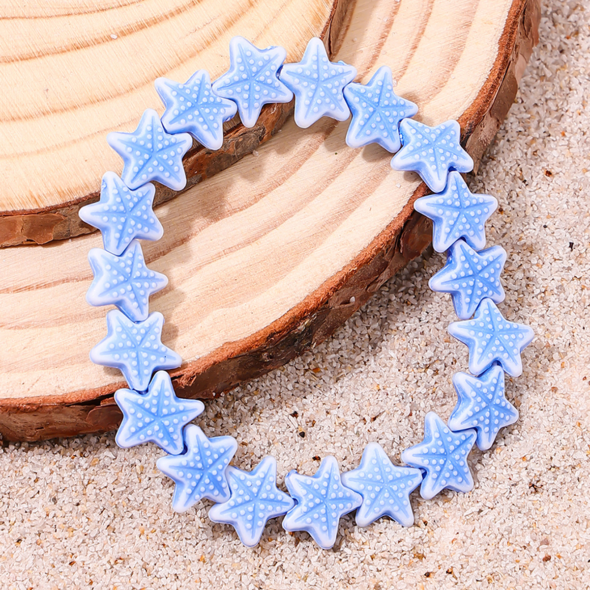 Lindo Playa Dulce Estrella De Mar Resina Sintética Con Cuentas Mujeres Pulsera display picture 4