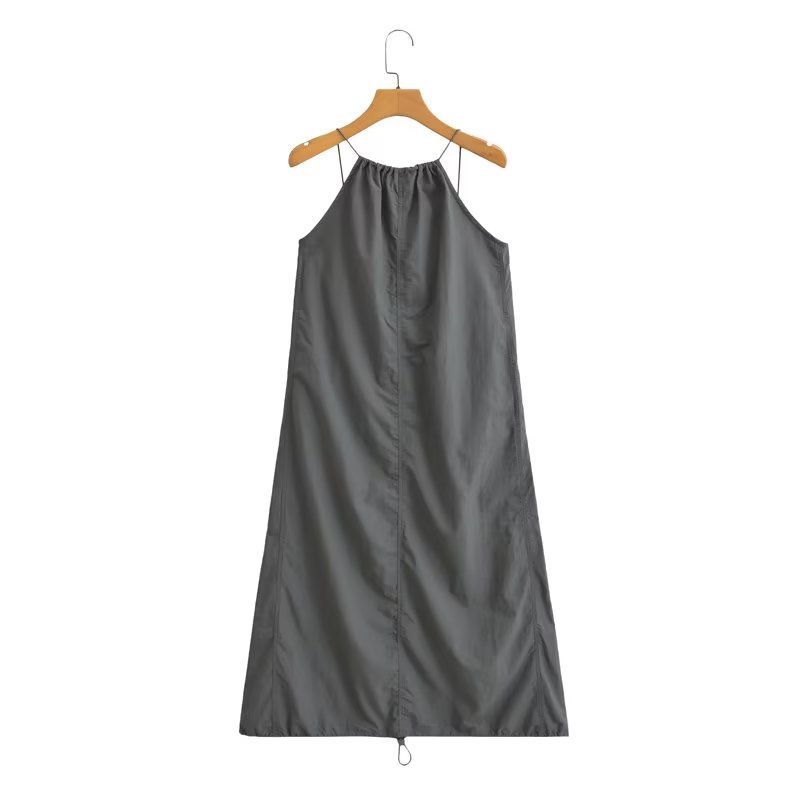 Women's Regular Dress Streetwear Strap Backless Sleeveless Solid Color Midi Dress Daily display picture 6