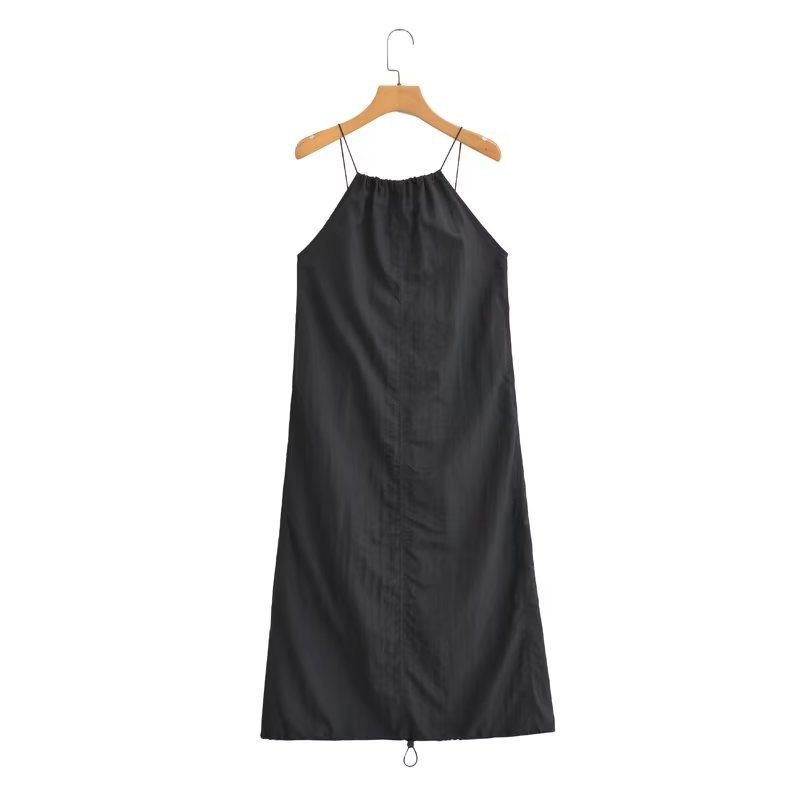 Women's Regular Dress Streetwear Strap Backless Sleeveless Solid Color Midi Dress Daily display picture 8