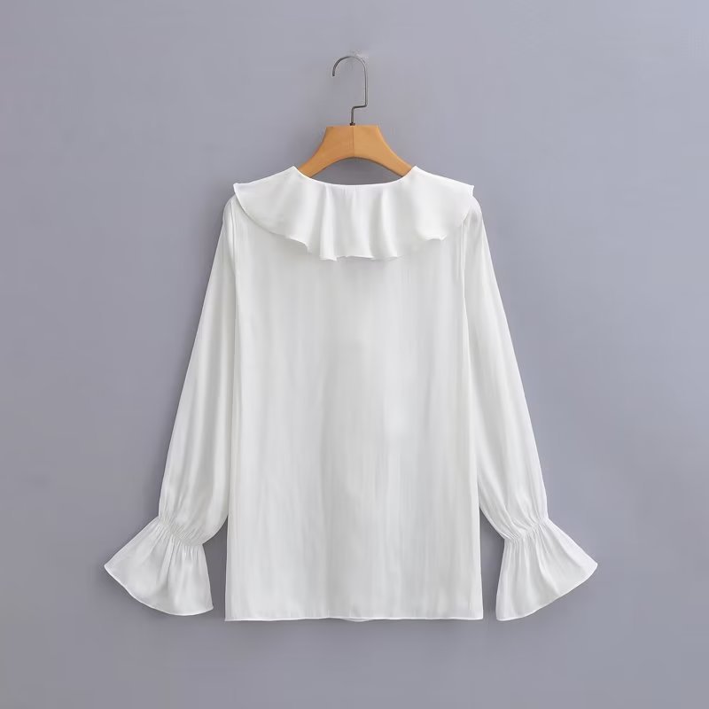 Women's Blouse Long Sleeve Blouses Button Simple Style Solid Color display picture 2