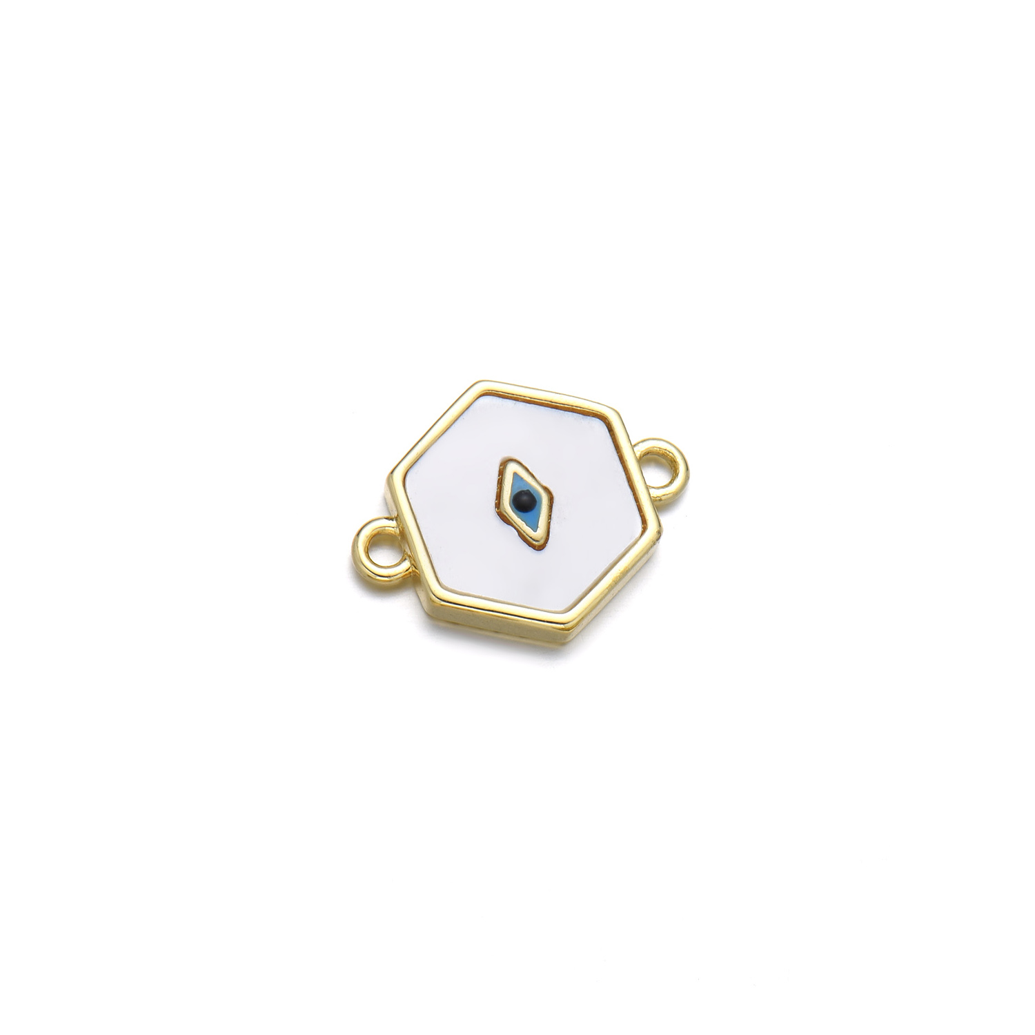 1 Piece Copper Zircon 18K Gold Plated Eye Pendant display picture 6