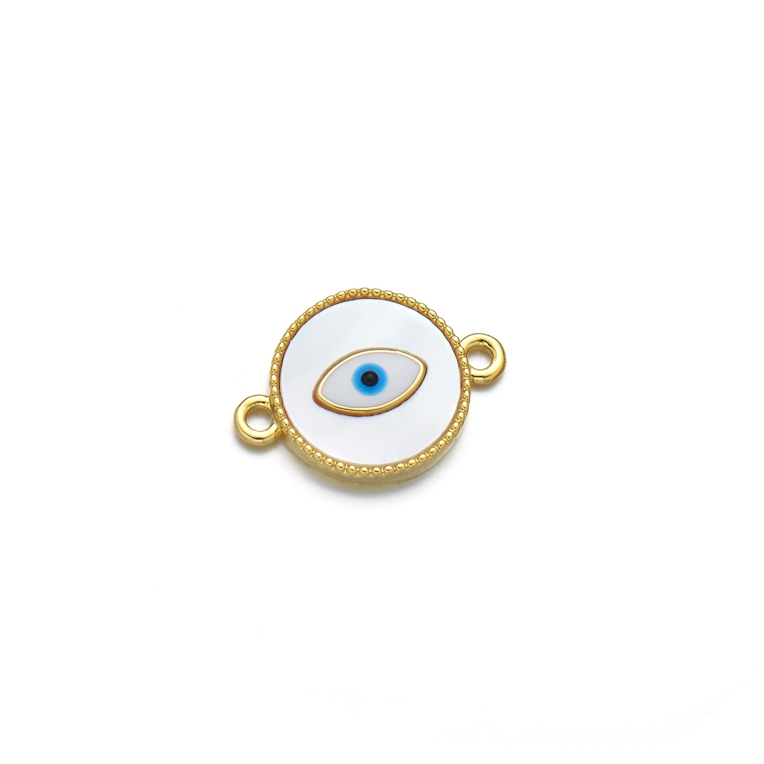 1 Piece Copper Zircon 18K Gold Plated Eye Pendant display picture 17