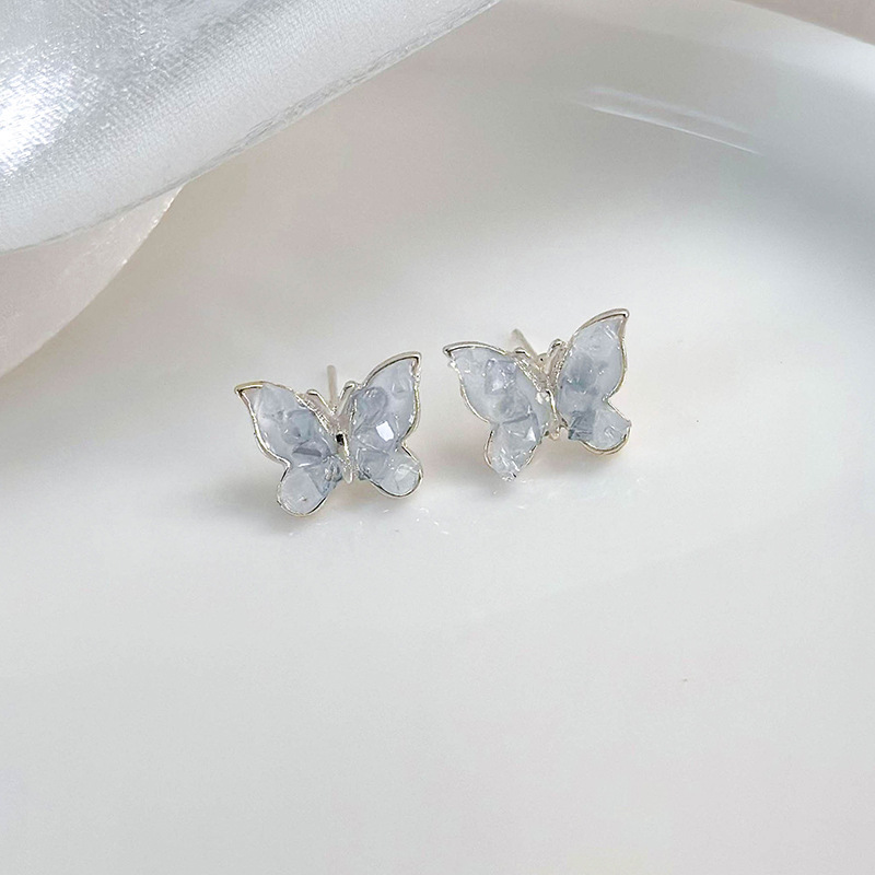 1 Paire Style Simple Style Classique Papillon Incruster Alliage Diamant Dans Les Débris Boucles D'Oreilles display picture 8