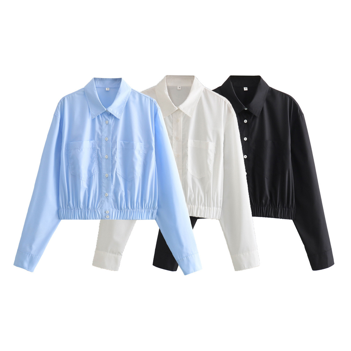 Women's Blouse Long Sleeve Blouses Pocket Streetwear Solid Color display picture 1