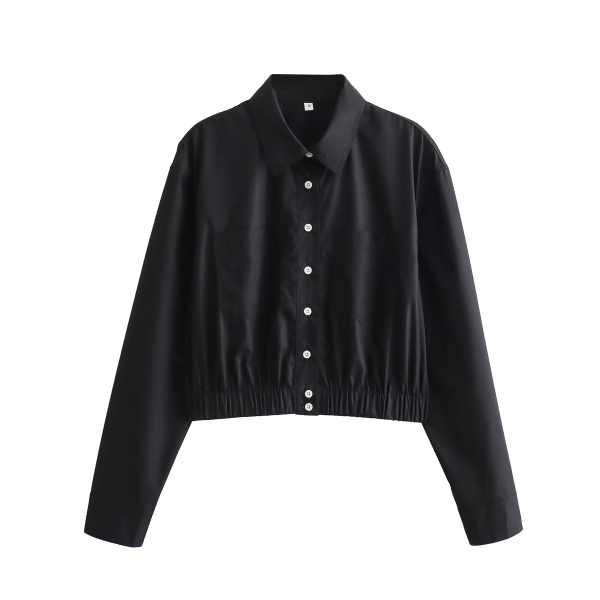 Women's Blouse Long Sleeve Blouses Pocket Streetwear Solid Color display picture 12