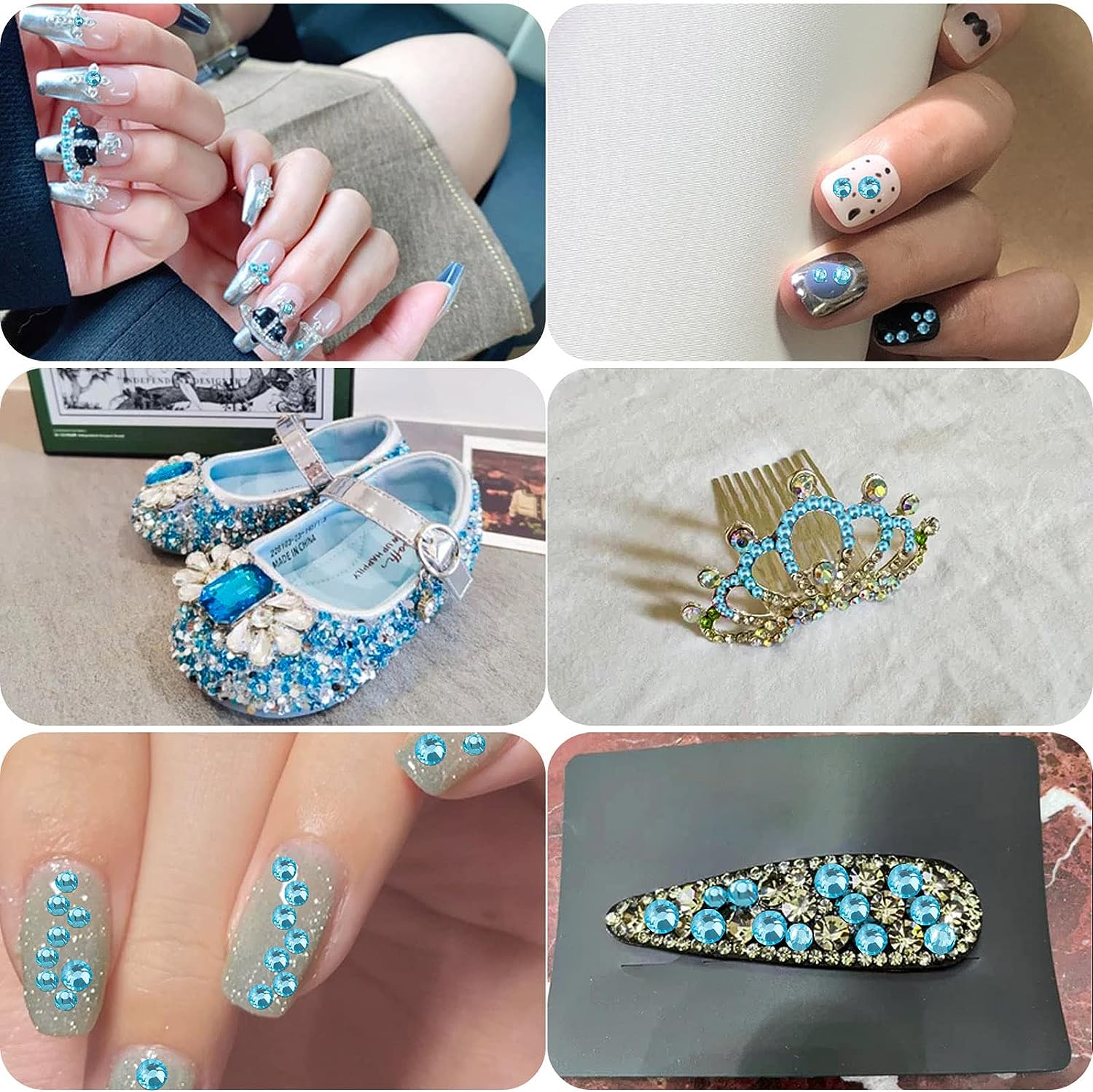 Simple Style Classic Style Solid Color Rhinestone Nail Patches 1 Set display picture 5