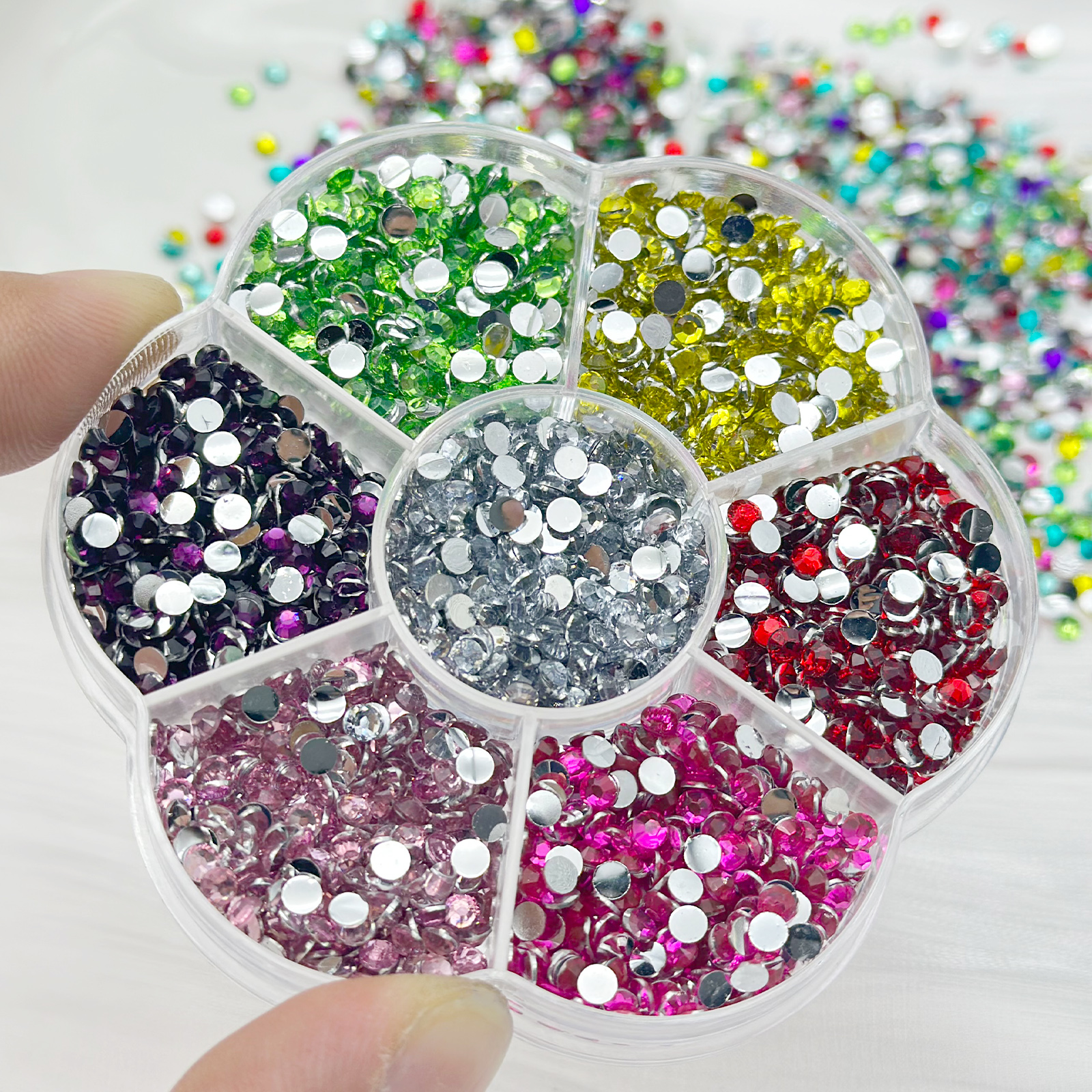1 Set Synthetic Resin Color Block Beads display picture 2