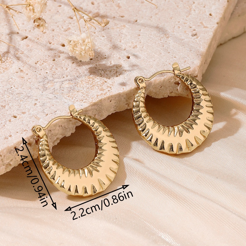 1 Pair 5 Pairs Simple Style Classic Style Solid Color Asymmetrical 304 Stainless Steel 18K Gold Plated Earrings display picture 6