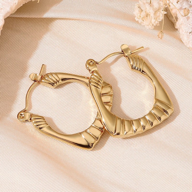 1 Pair 5 Pairs Simple Style Classic Style Solid Color Asymmetrical 304 Stainless Steel 18K Gold Plated Earrings display picture 29