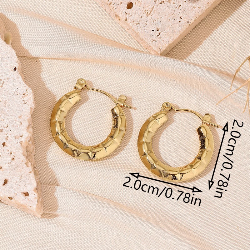 1 Pair 5 Pairs Simple Style Classic Style Solid Color Asymmetrical 304 Stainless Steel 18K Gold Plated Earrings display picture 28