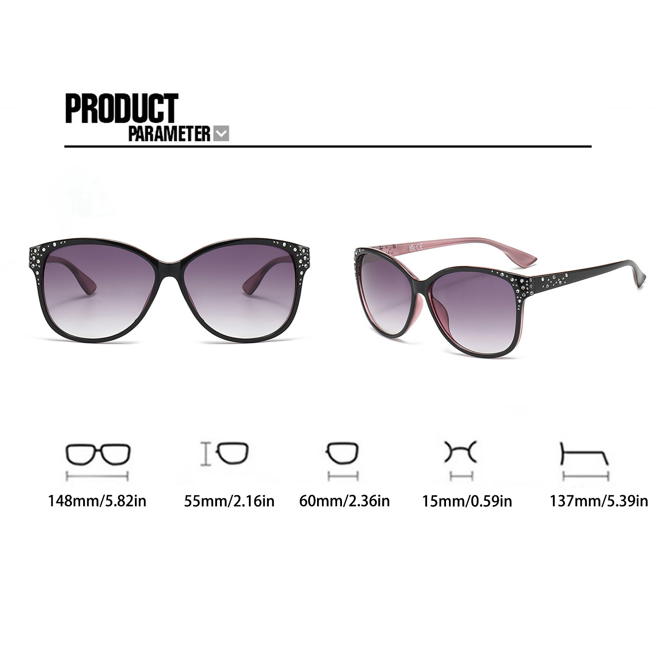 Simple Style Classic Style Color Block Pc Oval Frame Full Frame Women's Sunglasses display picture 7