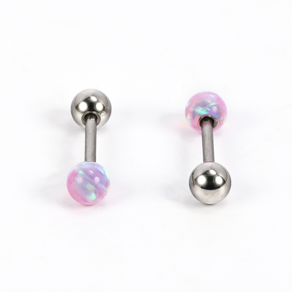 1 Pair Shiny Solid Color Polishing 201 Stainless Steel Gem Ear Studs display picture 1