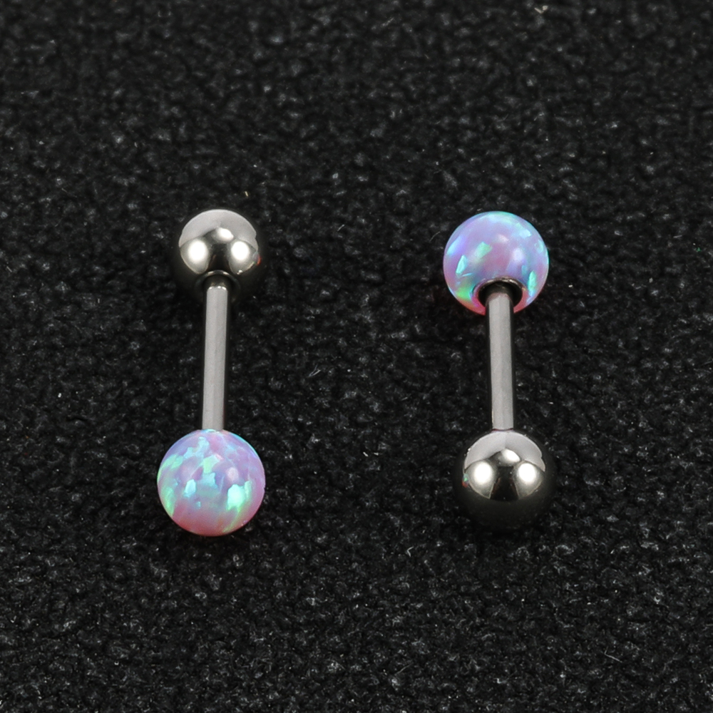 1 Pair Shiny Solid Color Polishing 201 Stainless Steel Gem Ear Studs display picture 3