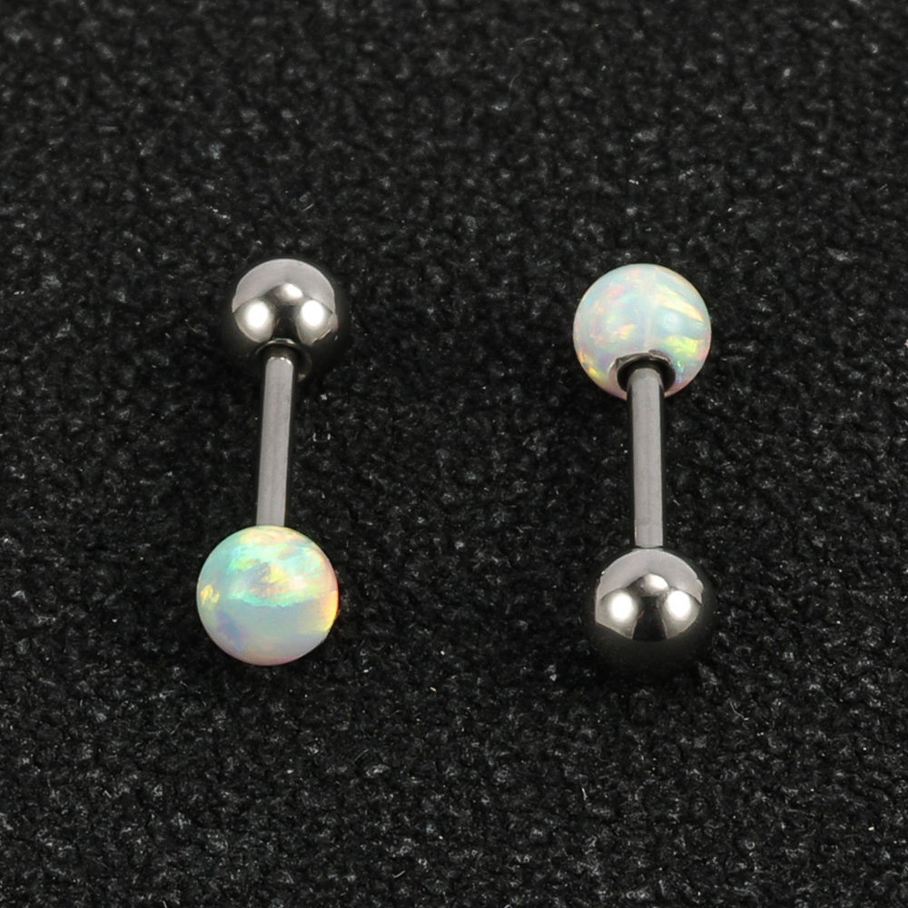 1 Pair Shiny Solid Color Polishing 201 Stainless Steel Gem Ear Studs display picture 11