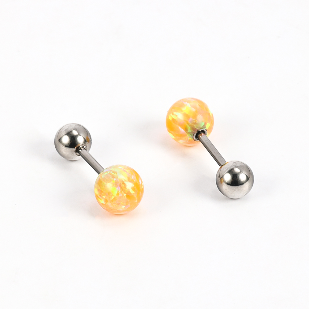 1 Pair Shiny Solid Color Polishing 201 Stainless Steel Gem Ear Studs display picture 14
