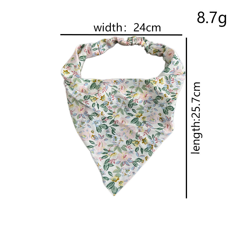 Women's Cute Retro Pastoral Ditsy Floral Flower Chrysanthemum Cloth Printing Elastic Band Floral Hair Band display picture 1