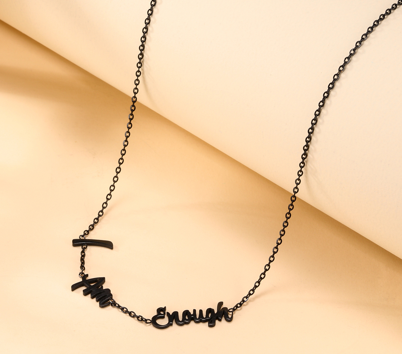 304 Stainless Steel Titanium Steel IG Style Modern Style Polishing Letter Pendant Necklace display picture 4