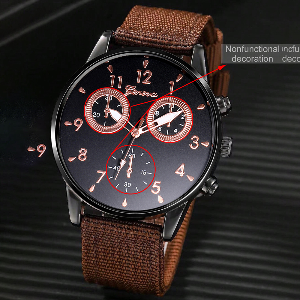 Casual Number Buckle Quartz Men's Watches display picture 2