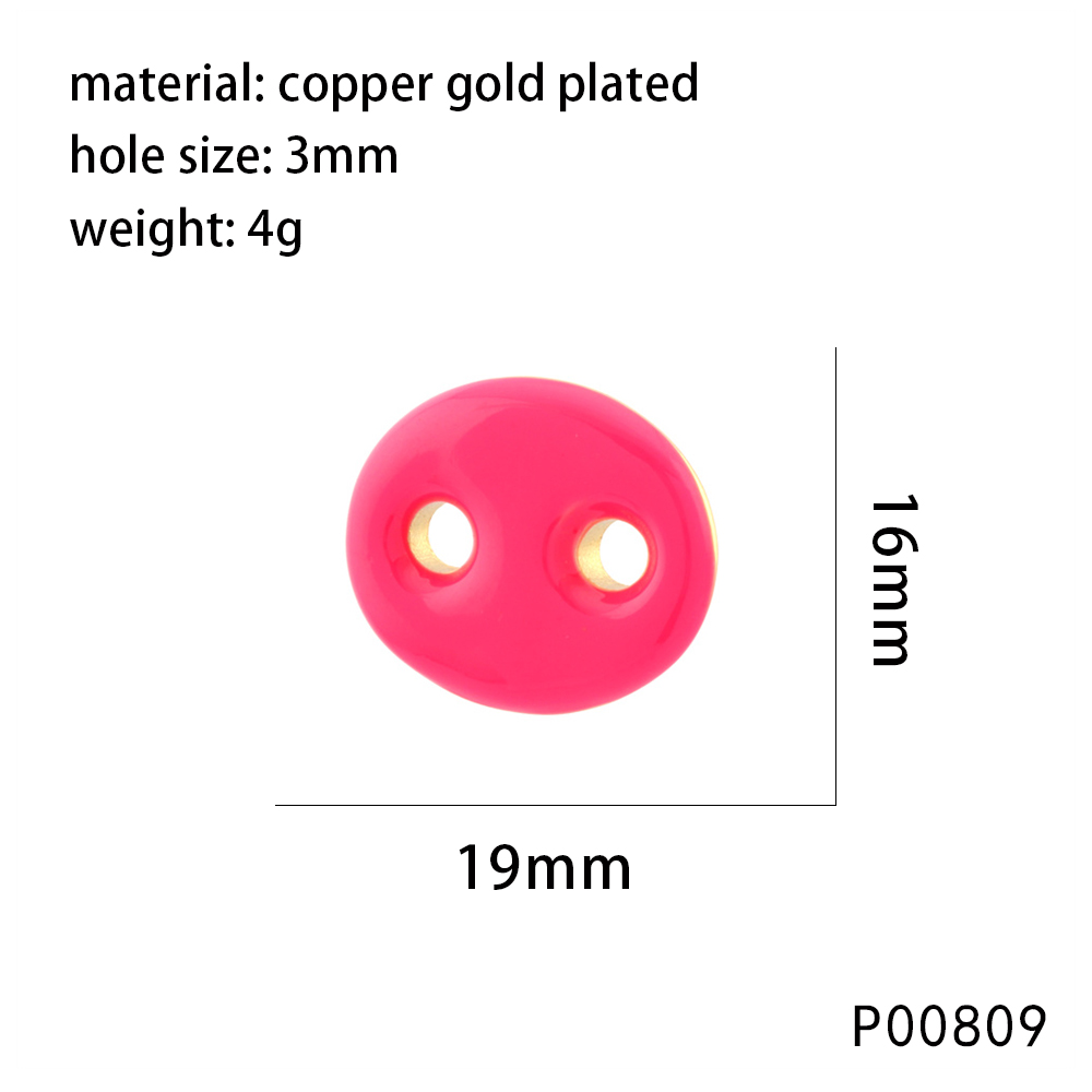 1 Piece 19*16mm Hole 3~3.9mm Copper 18K Gold Plated Geometric Polished Beads display picture 4