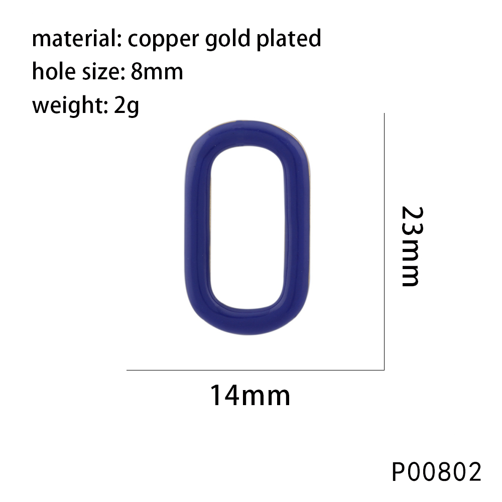 1 Stück 14*23mm Loch 6~9.9mm Kupfer 18 Karat Vergoldet Oval Poliert Anhänger display picture 3