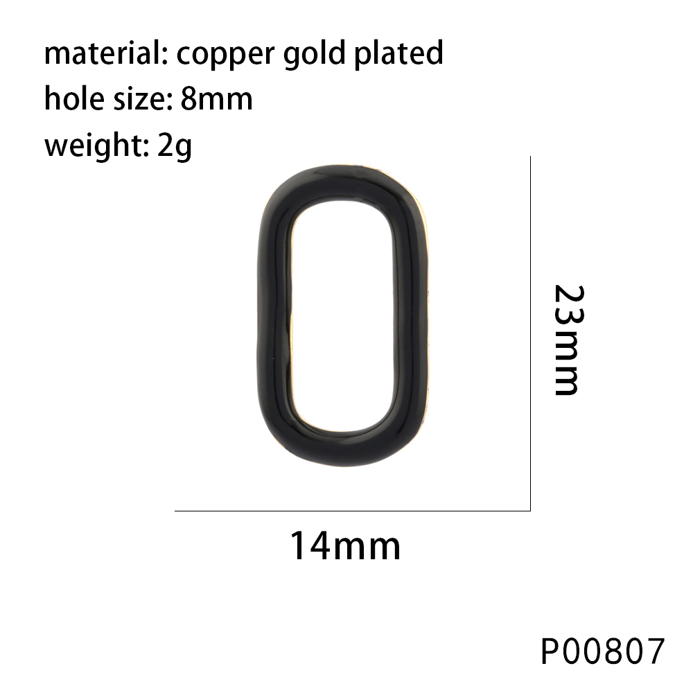 1 Stück 14*23mm Loch 6~9.9mm Kupfer 18 Karat Vergoldet Oval Poliert Anhänger display picture 9