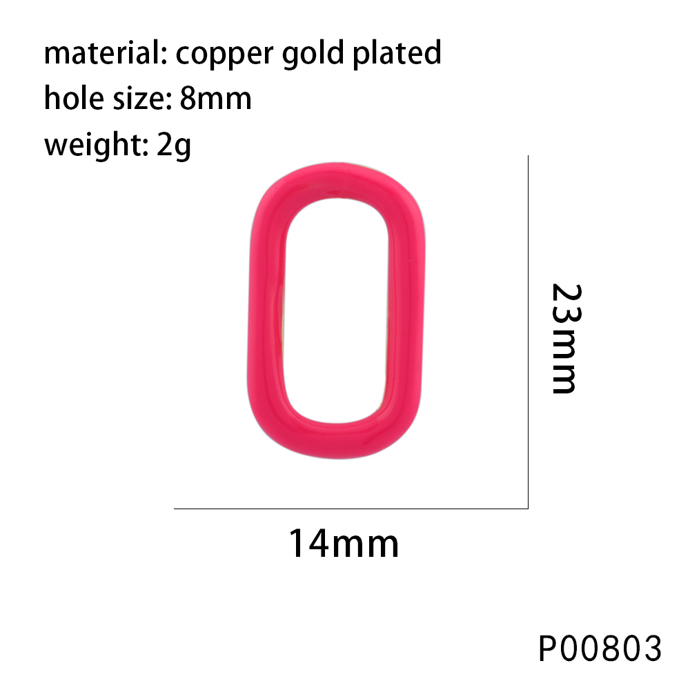 1 Stück 14*23mm Loch 6~9.9mm Kupfer 18 Karat Vergoldet Oval Poliert Anhänger display picture 5