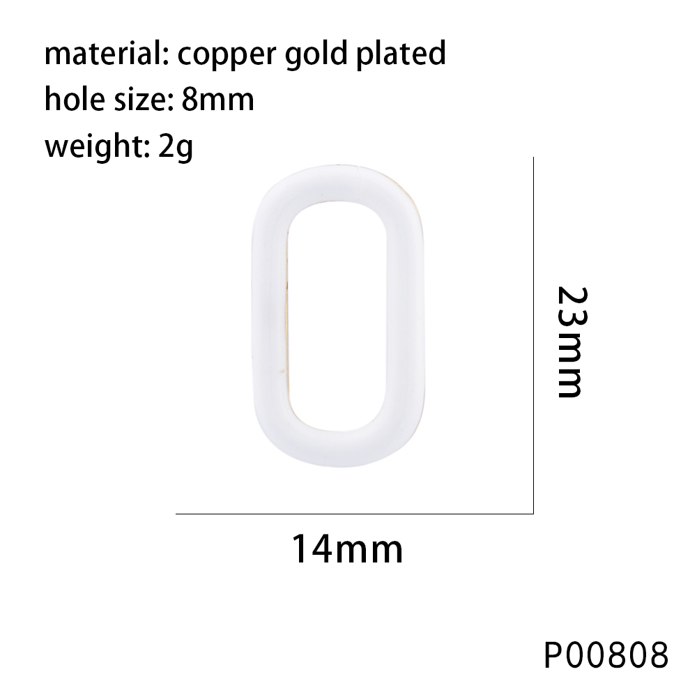 1 Stück 14*23mm Loch 6~9.9mm Kupfer 18 Karat Vergoldet Oval Poliert Anhänger display picture 10