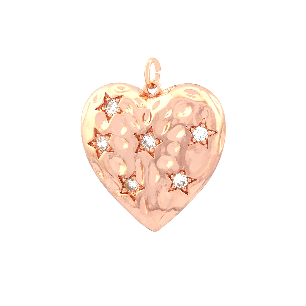 1 Piece 14*17mm 25*25mm Hole 3~3.9mm Copper Zircon 18K Gold Plated Star Heart Shape Polished Pendant display picture 10