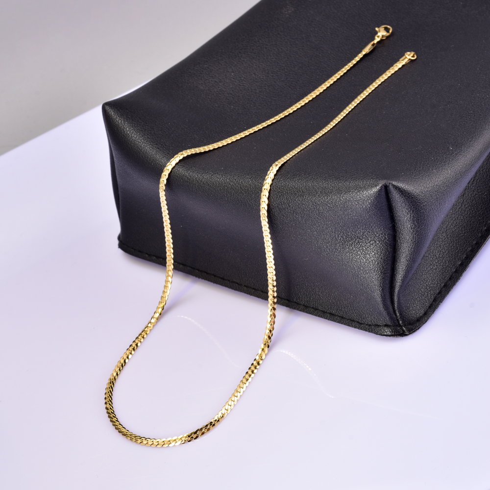 Acero Titanio Chapados en oro de 18k Estilo Simple Color Sólido Collar display picture 6