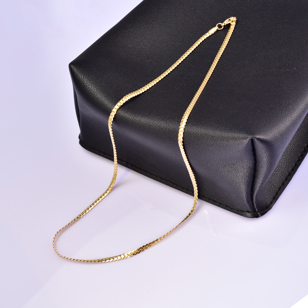 Acero Titanio Chapados en oro de 18k Estilo Simple Color Sólido Collar display picture 4