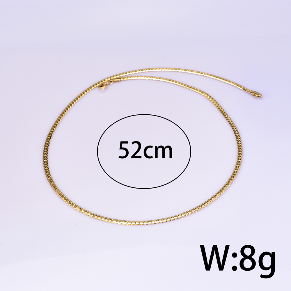 Titanium Steel 18K Gold Plated Simple Style Solid Color Necklace display picture 7