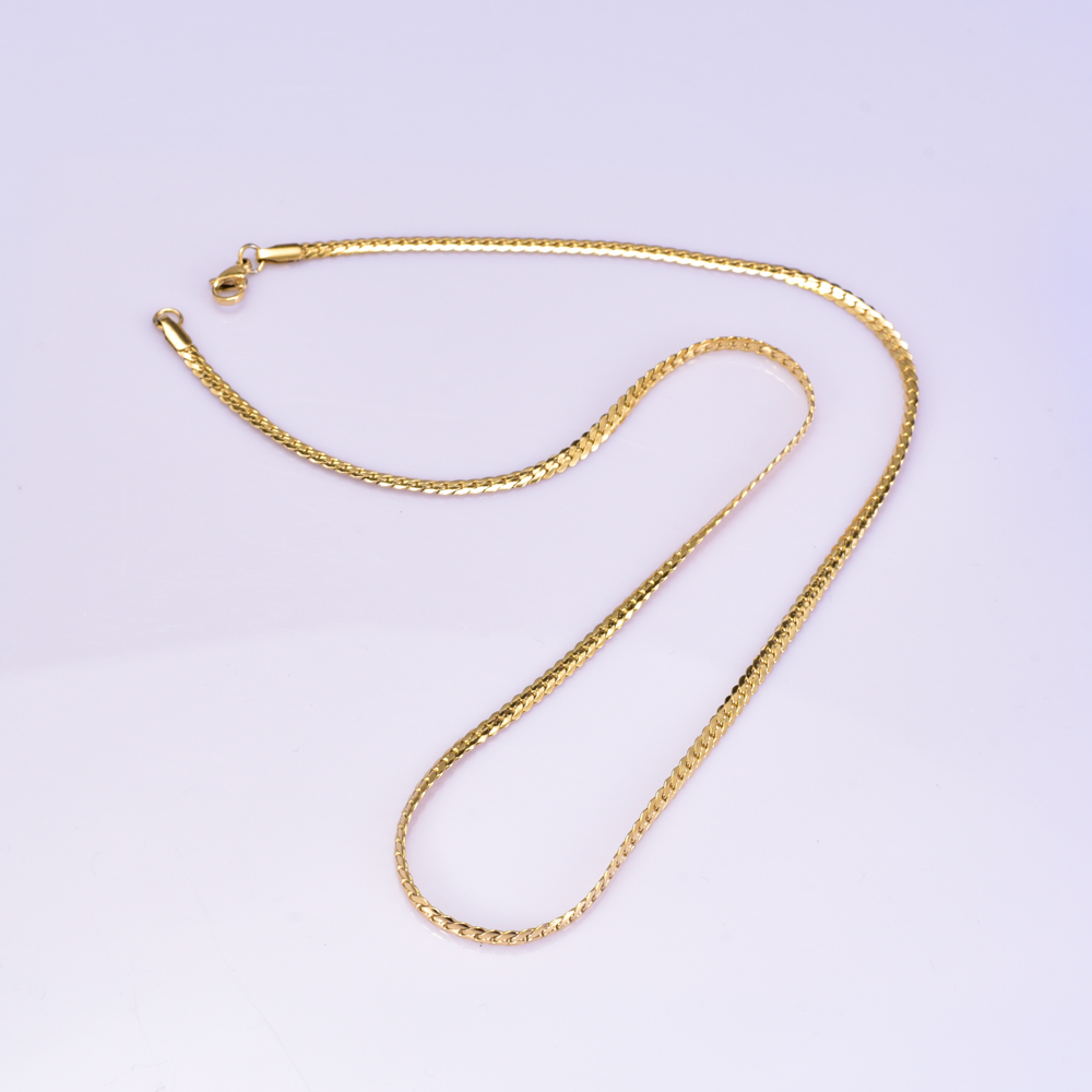 Titan Stahl 18 Karat Vergoldet Einfacher Stil Einfarbig Halskette display picture 9