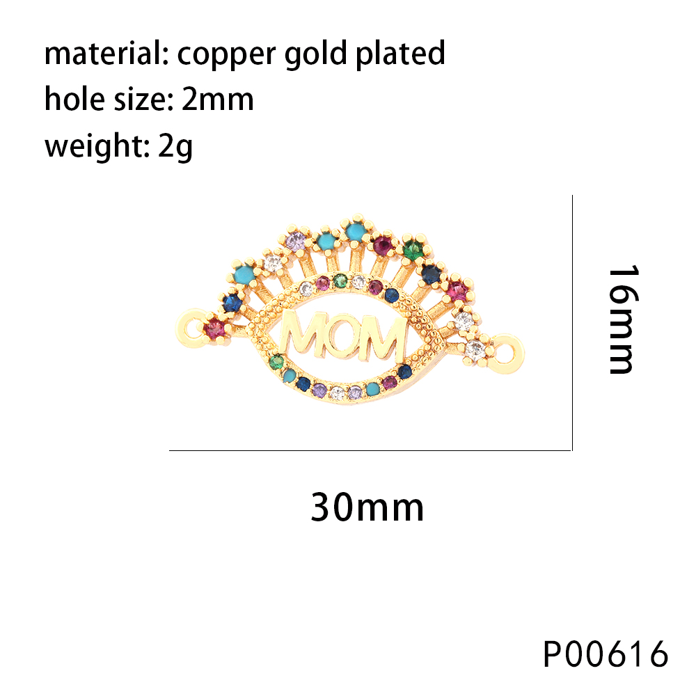 1 Piece 25 * 11mm 27 * 15mm 40 * 10mm Copper Zircon 18K Gold Plated Pentagram Paper Clip Devil's Eye Polished Pendant display picture 7