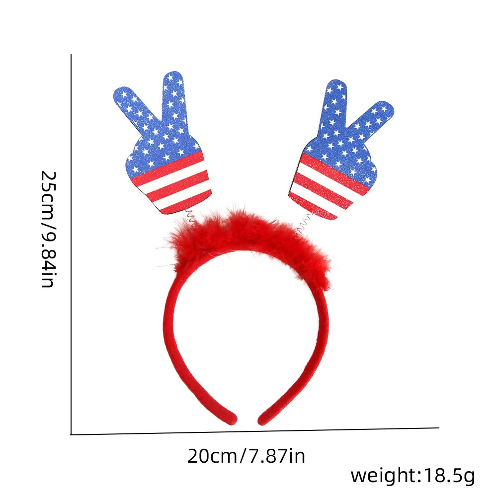 Women's IG Style Simple Style National Flag Star Plastic Hair Band Party Headpieces display picture 4