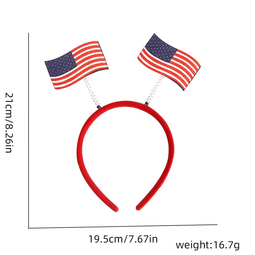 Women's IG Style Simple Style National Flag Star Plastic Hair Band Party Headpieces display picture 5