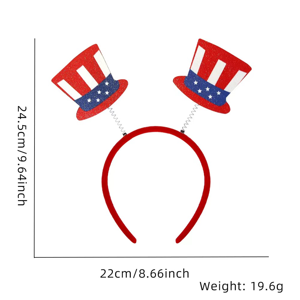 Women's IG Style Simple Style National Flag Star Plastic Hair Band Party Headpieces display picture 3