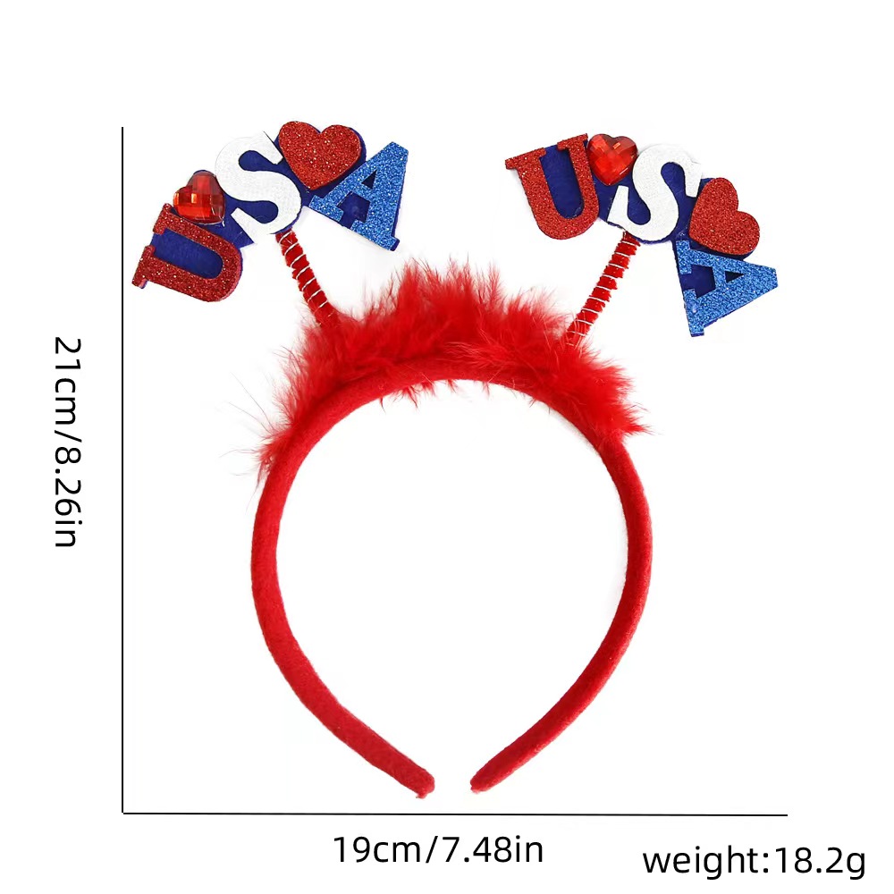 Frau IG-Stil Einfacher Stil Nationalflagge Stern Kunststoff Haarband Party-Kopfbedeckungen display picture 6