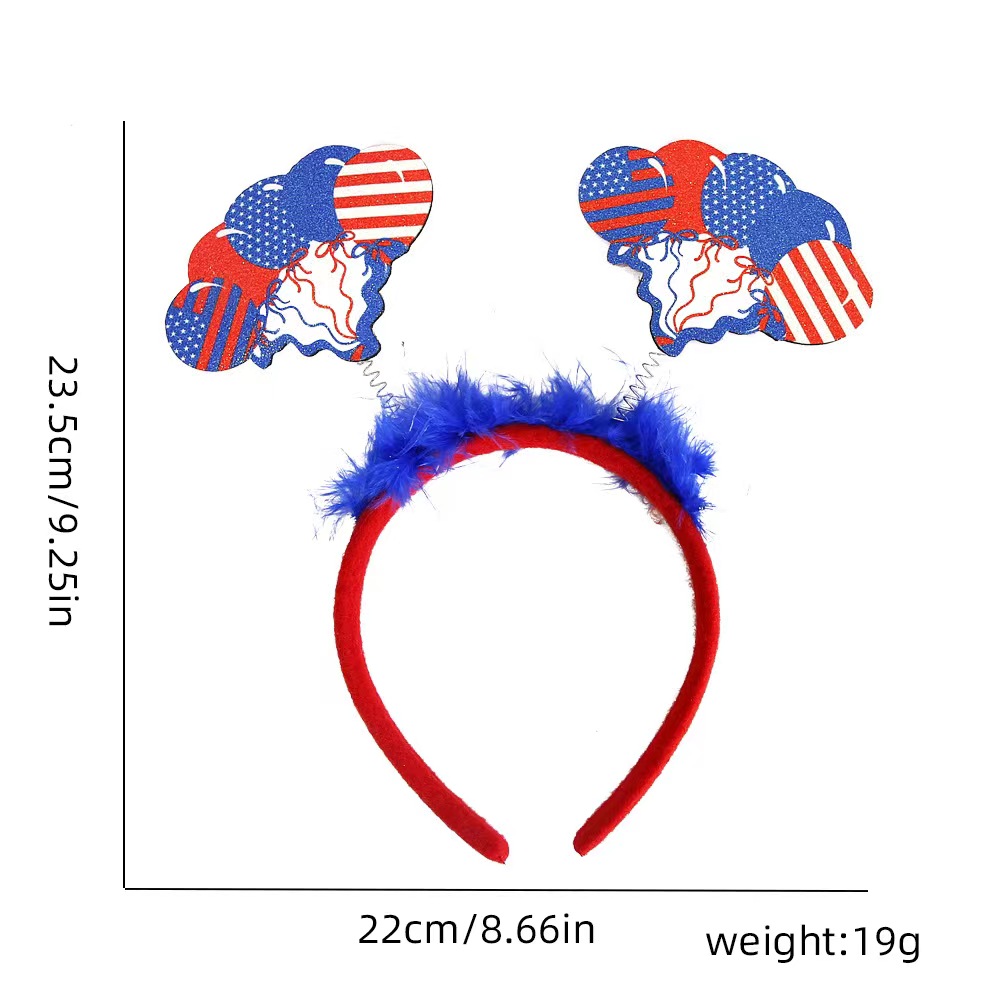 Women's IG Style Simple Style National Flag Star Plastic Hair Band Party Headpieces display picture 8