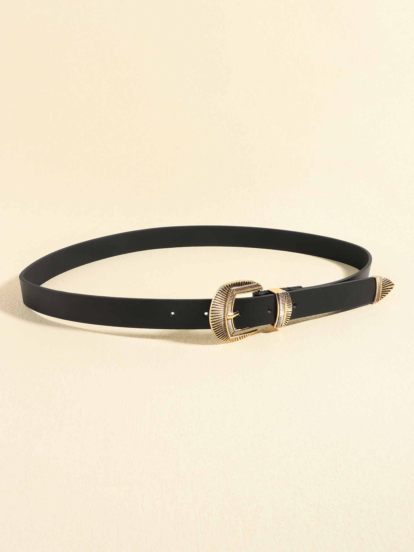 Casual Elegant Simple Style Solid Color Pu Leather Alloy Metal Button Women's Leather Belts display picture 8