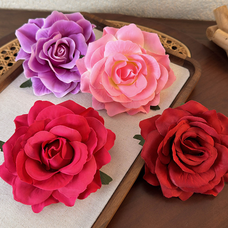 Women's Romantic Sweet Simple Style Flower Cloth Hair Clip display picture 2