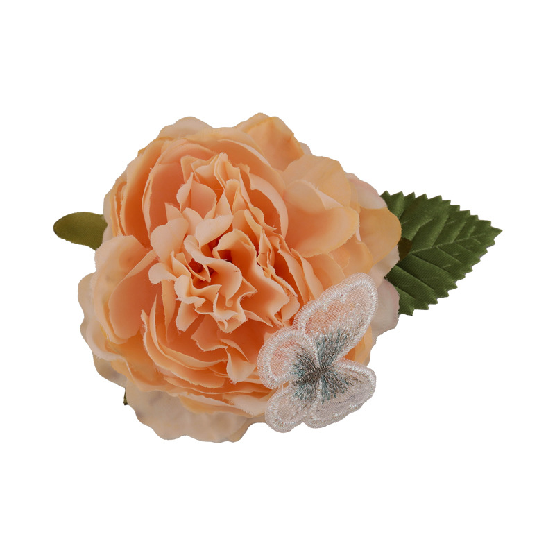 Frau Romantisch Pastoral Blume Schmetterling Tuch Dreidimensional Haarklammer display picture 8